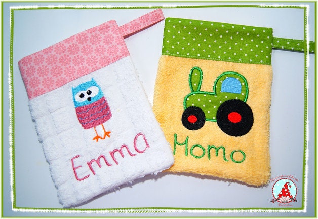 Waschlappen Mit Namen & Wunschmotiv Waschhandschuhn Für Baby Kinder Waschlappen Mit Namen & Wunschmotiv Waschhandschuhn Für Baby Kinder von CheyennenShop