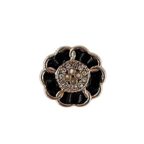 Metall-Strass-4-Loch-Knöpfe für Kleidung, handgefertigtes Dekor, zum Aufnähen geeignet, für Damen-Hemd-Mantel-Knöpfe, Schwarzes Gold, 20mm 6pcs Metall-Strass-4-Loch-Knöpfe für Kleidung, handgefertigtes Dekor, zum Aufnähen geeignet, für Damen-Hemd-Mantel-Knöpfe, Schwarzes Gold, 20mm 6pcs von ChiRay