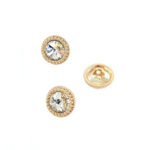 Strass Runde Knopf Dekor Schmuck Metall Gold Knöpfe für Kleidung Nähzubehör Diy, 15mm 6pcs Strass Runde Knopf Dekor Schmuck Metall Gold Knöpfe für Kleidung Nähzubehör Diy, 15mm 6pcs von ChiRay
