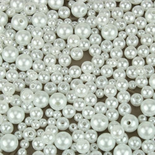 1000x Acrylperlen Weiß SET 4mm 6mm 8mm Weiße Perlen Acryl Glänzend Basteln Kette 1000x Acrylperlen Weiß SET 4mm 6mm 8mm Weiße Perlen Acryl Glänzend Basteln Kette von Chiaras's Engelshop