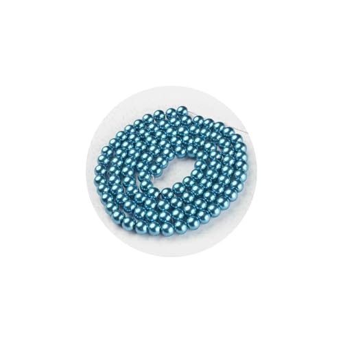 100x Glasperlen 8mm Glänzend Metallic Perlen Set Beads Glas Mix Schmuck Basteln (Smaragd) von Chiaras's Engelshop