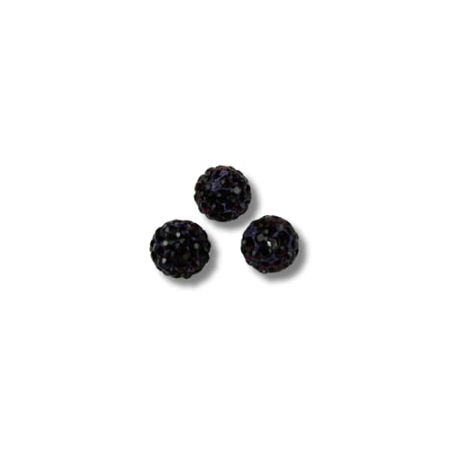 12x Strassperlen 10mm Shamballa Perlen Discoperlen Glitzer Beads Strass Ton PP13 (Amethyst) von Chiaras's Engelshop