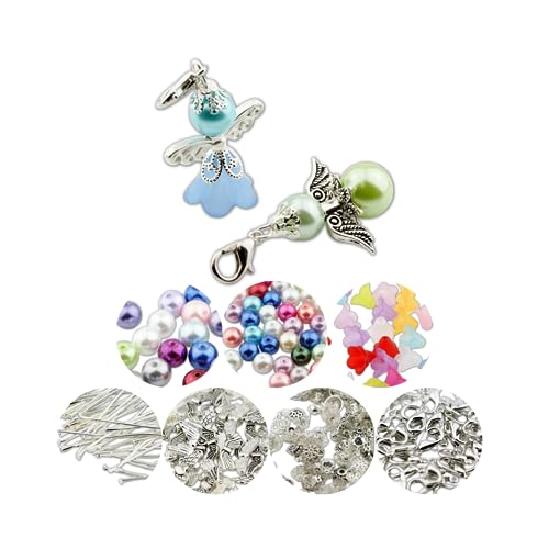 50x Bastelset Schutzengel Perlen Charms Engel Glücksbringer Anhänger Hochzeit von Chiaras's Engelshop