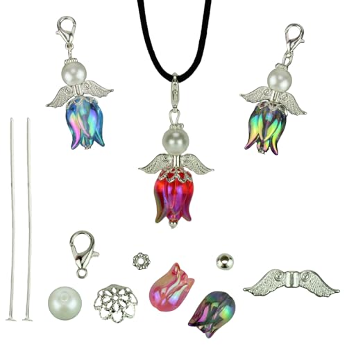 Chiaras's Engelshop 10x Bastelset Schutzengel Anhänger Blume Blüte Perlenengel Perlenanhänger Engel Hochzeit Taufe Chiaras's Engelshop 10x Bastelset Schutzengel Anhänger Blume Blüte Perlenengel Perlenanhänger Engel Hochzeit Taufe von Chiaras's Engelshop