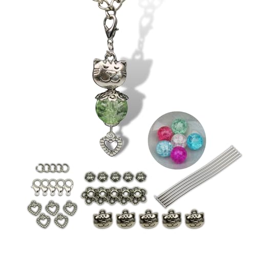 Chiaras's Engelshop 5x Bastelset Katze Anhänger Charms Perlen Perlenanhänger Kitty Cat Glücksbringer Perlenengel Chiaras's Engelshop 5x Bastelset Katze Anhänger Charms Perlen Perlenanhänger Kitty Cat Glücksbringer Perlenengel von Chiaras's Engelshop