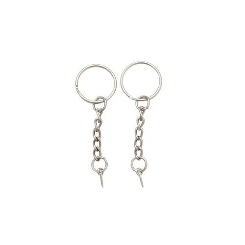 Schlüsselringe 20mm mit Kette Anhänger Schlüssel Ring Verschluss Charms Key Ringe (10) von Chiaras's Engelshop