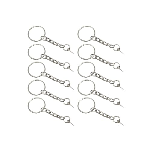 Schlüsselringe 20mm mit Kette Anhänger Schlüssel Ring Verschluss Charms Key Ringe (50) von Chiaras's Engelshop