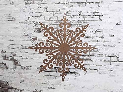 Chic Antique Schneeflocke Snowflake Papier mit Glitter Glitzerflocke versch. Größen und Farben (Ø 45 cm, Antique Mokka) von Chic Antique