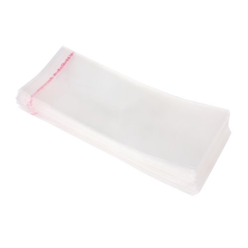 200x praktische selbstklebende OPP Tütchen 6x9cm+Klappe 2cm, Schutzhülle für EC Karten, Adhäsionsverschluss Beutel, Tüten, Verpackung, transparent von ChicEver
