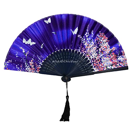 ChicEver Fächer Handfächer aus Bambus & Seide, Schmetterlinge, blau, Handarbeit, 7258 ChicEver Fächer Handfächer aus Bambus & Seide, Schmetterlinge, blau, Handarbeit, 7258 von ChicEver