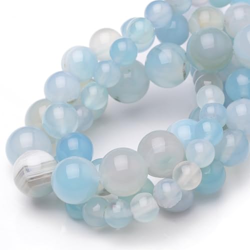 Chicager 6 mm Natursteinperlen zur Schmuckherstellung, Sardonyx, poliert, glatt, rund, Edelsteinperlen für Armband, Halskette, 38,1 cm Chicager 6 mm Natursteinperlen zur Schmuckherstellung, Sardonyx, poliert, glatt, rund, Edelsteinperlen für Armband, Halskette, 38,1 cm von Chicager