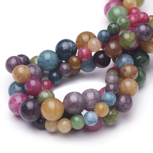 Chicager Natursteinperlen zur Schmuckherstellung, 8 mm, blauer Turmalin, poliert, glatt, rund, Edelsteinperlen für Armband, Halskette, 38,1 cm Chicager Natursteinperlen zur Schmuckherstellung, 8 mm, blauer Turmalin, poliert, glatt, rund, Edelsteinperlen für Armband, Halskette, 38,1 cm von Chicager