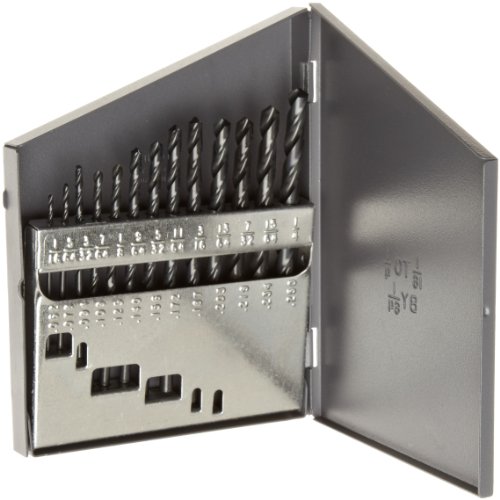 Chicago Latrobe 57711 150 Serie Hochgeschwindigkeitsstahl-Bohrersatz mit Metallkoffer, schwarzes Oxid-Finish, 118 Grad konventionelle Spitze, Zoll, 13-teilig, 1/16 Zoll - 1/4 Zoll in 1/64 Zoll Chicago Latrobe 57711 150 Serie Hochgeschwindigkeitsstahl-Bohrersatz mit Metallkoffer, schwarzes Oxid-Finish, 118 Grad konventionelle Spitze, Zoll, 13-teilig, 1/16 Zoll - 1/4 Zoll in 1/64 Zoll von Chicago-Latrobe