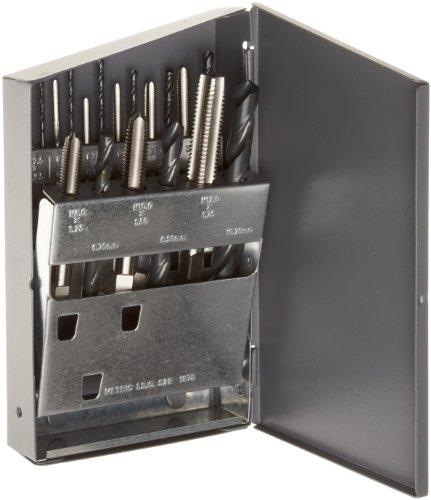M3-M10 Kombi Bohrer Gewindebohrer 1/4" HSS Schraube Sechskantschaft Senker Werkzeuge Maschinengewindebohrer Set für Holz Kunststoff Dünnes Aluminium, Nicht für Hartes Metall, 6 Stück (Style 02) von Chicago-Latrobe