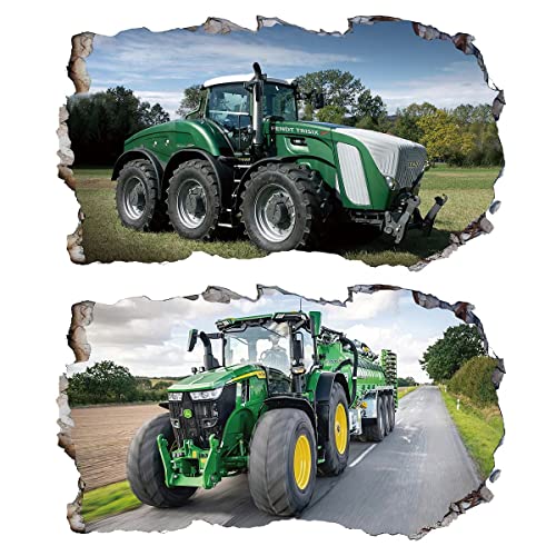 2Pcs Wandtattoo Traktor Trecker 3D Effekt XXL Wandaufkleber Fenster Selbstklebend für Junge Kinderzimmer Groß 1000mmx600mm 2Pcs Wandtattoo Traktor Trecker 3D Effekt XXL Wandaufkleber Fenster Selbstklebend für Junge Kinderzimmer Groß 1000mmx600mm von Chicbanners