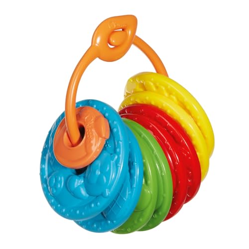 Chicco Le Bocce del Bosco, 8 Bocciakugeln, mit Waldtieren, flach, ergonomische Form, 1 Mundstück, 1 Tragering, fördert die Koordination, Spielzeug für Kinder von 2-5 Jahren von Chicco