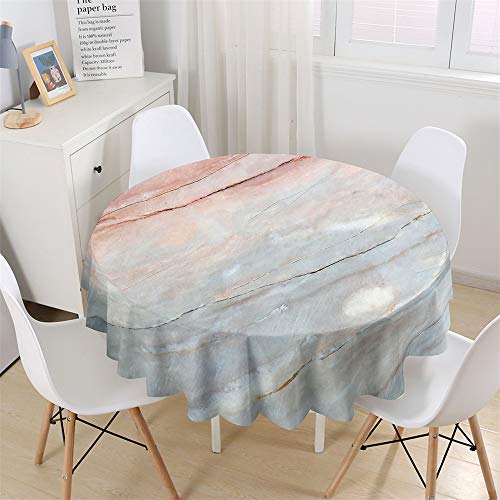Chickw1 Wasserdicht Tischdecke Runde Abwaschbar, Moderner Marmor Bedruckte Tischdecken,Tischtuch aus Polyester, Tischdekoration Benutzt für Küche, Esszimmer, Garten (Rot,150cm) von Chickwin-Shop