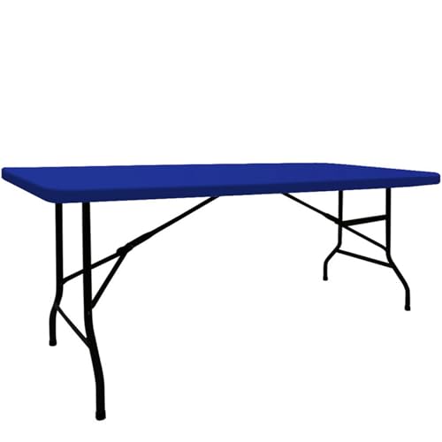 Chickwin Rechteckige Tischdecke Abwaschbar Elastische Tischdecke Fitted Outdoor Tischdecke Einfarbig Rechteckig Tischschutz für Draußen Terrasse Picknick Camping Party (6FT: 183x76cm,Königsblau) von Chickwin