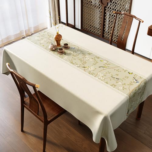Chickwin Wachstuch Tischdecke PVC für Restaurant Küche, Rechteckig Wasserdicht Ölbeständig Wachstischdecke Abwischbar Pflegeleicht Garten Party Tischdecken (Einfacher Stil C,100x100cm) von Chickwin