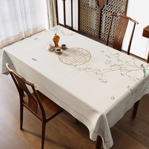 Chickwin Wachstuch Tischdecke PVC für Restaurant Küche, Rechteckig Wasserdicht Ölbeständig Wachstischdecke Abwischbar Pflegeleicht Garten Party Tischdecken (Einfacher Stil D,100x100cm) von Chickwin