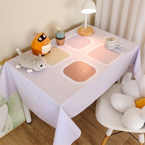 Chickwin Wachstuch Tischdecke PVC für Restaurant Küche, Rechteckig Wasserdicht Ölbeständig Wachstischdecke Abwischbar Pflegeleicht Garten Party Tischdecken (Einfaches Muster B,60x120cm) von Chickwin