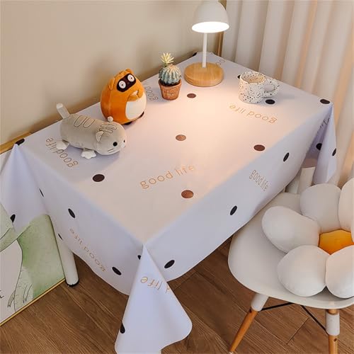Chickwin Wachstuch Tischdecke PVC für Restaurant Küche, Rechteckig Wasserdicht Ölbeständig Wachstischdecke Abwischbar Pflegeleicht Garten Party Tischdecken (Einfaches Muster D,100x160cm) von Chickwin
