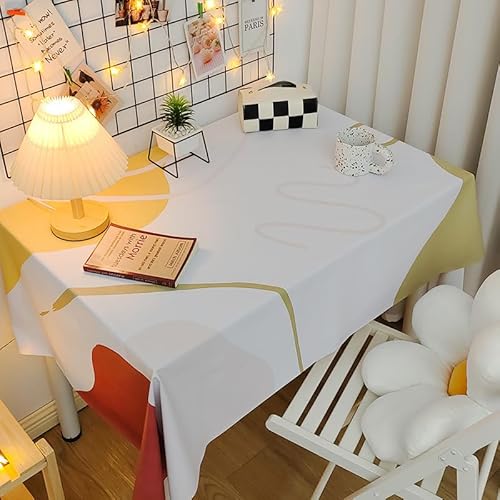 Chickwin Wachstuch Tischdecke PVC für Restaurant Küche, Rechteckig Wasserdicht Ölbeständig Wachstischdecke Abwischbar Pflegeleicht Garten Party Tischdecken (Schlichte Farben,140x140cm) von Chickwin