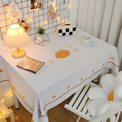 Chickwin Wachstuch Tischdecke PVC für Restaurant Küche, Rechteckig Wasserdicht Ölbeständig Wachstischdecke Abwischbar Pflegeleicht Garten Party Tischdecken v (Kakimuster,120x120cm) von Chickwin