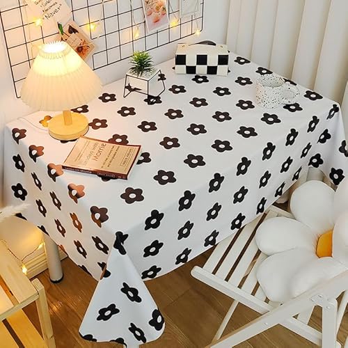 Chickwin Wachstuch Tischdecke PVC für Restaurant Küche, Rechteckig Wasserdicht Ölbeständig Wachstischdecke Abwischbar Pflegeleicht Garten Party Tischdecken v (Orangenmuster,90x140cm) von Chickwin