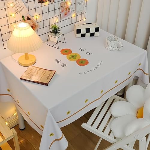 Chickwin Wachstuch Tischdecke PVC für Restaurant Küche, Rechteckig Wasserdicht Ölbeständig Wachstischdecke Abwischbar Pflegeleicht Garten Party Tischdecken v (Zitrusmuster,100x160cm) von Chickwin