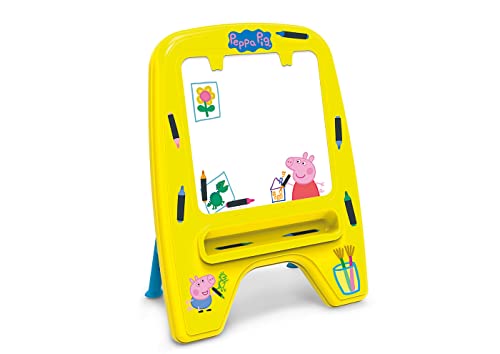 Chicos - Magnetische Peppa-Pig-Tafel für Kinder | 2-in-1-Maltafel für Kinder | Inklusive Kreide, Radiergummi und mehr als 12 Zubehörteilen | Maße: 37 x 32,5 x 98 cm | Ab 3 Jahren (52199) von Chicos