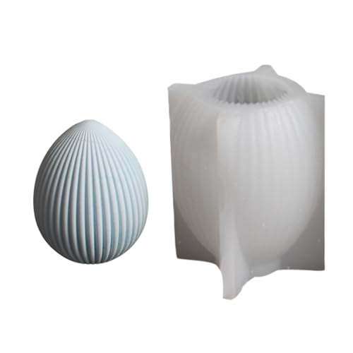 2 x Osterkerzen-Silikonform, Hasen-Ei-Harzguss-Set mit abnehmbaren Ohren, Mehrzweck-Seifen/Kerze/Betonform für Frühlings-Handwerksprojekte von Chienc