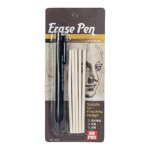 Einziehbarer Gummistift – Präzisionswerkzeug zum Löschen und Zeichnen, mit 3,8 mm Spitze und 5 Ersatzminen für Künstler, Projekte, Zeichnungen und Skizzen für Kinder Einziehbarer Gummistift – Präzisionswerkzeug zum Löschen und Zeichnen, mit 3,8 mm Spitze und 5 Ersatzminen für Künstler, Projekte, Zeichnungen und Skizzen für Kinder von Chienc