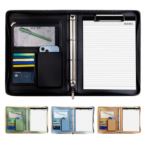 Leder-Padfolio | Business-Folio-Organizer mit A4-Notizblock, Lebenslauf-Ordner, Rechtsblock-Padfolio für Männer und Frauen, Dokumentenorganisation von Chienc