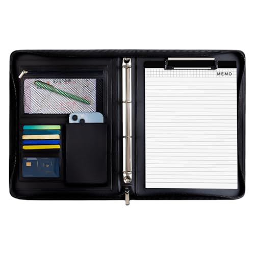 Leder-Padfolio | Business-Folio-Organizer mit A4-Notizblock, Lebenslauf-Ordner, Rechtsblock-Padfolio für Männer und Frauen, Dokumentenorganisation von Chienc