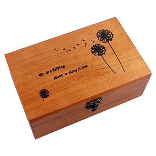 Chifans Holz-Nähkästchen, elegant, Retro-Stil, Holz-Nähkorb, tragbar, ideal als Geschenk für Nähliebhaber von Chifans