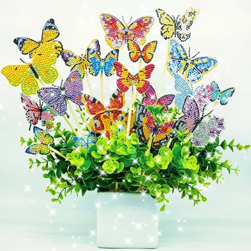ChilArt 20 Stück Diamond Painting Set,Diamond Painting Erwachsene,diamond-painting schmetterling,Garten,Balkon und Indoor Schmetterling Deko ChilArt 20 Stück Diamond Painting Set,Diamond Painting Erwachsene,diamond-painting schmetterling,Garten,Balkon und Indoor Schmetterling Deko von ChilArt