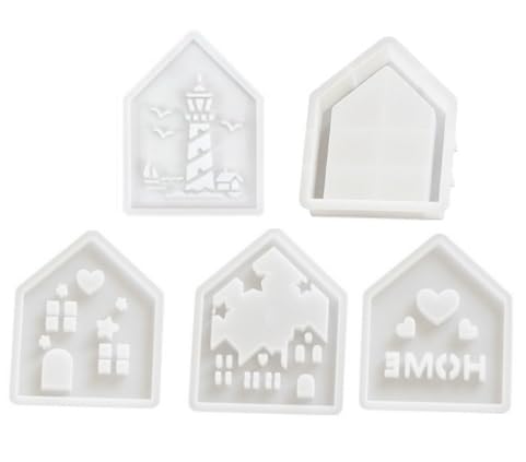 ChilArt 5 Stück Silikonformen Gießformen Häuser,Silikonform Haus,Gipsformen zum Gießen, Silikon Gießform Häuser für DIY Handwerk,Geschenke für Mama, Papa und Freundin ChilArt 5 Stück Silikonformen Gießformen Häuser,Silikonform Haus,Gipsformen zum Gießen, Silikon Gießform Häuser für DIY Handwerk,Geschenke für Mama, Papa und Freundin von ChilArt