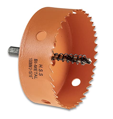 ChiliTec Lochsäge 100mm Bohrer für Hohlwanddosen mit Auswerfer Spirale Bi-Metall Für Holz Kunststoff Trockenbau Schnitttiefe 38mm gehärtet Bi-Metall für präzise Schnitte ChiliTec Lochsäge 100mm Bohrer für Hohlwanddosen mit Auswerfer Spirale Bi-Metall Für Holz Kunststoff Trockenbau Schnitttiefe 38mm gehärtet Bi-Metall für präzise Schnitte von ChiliTec