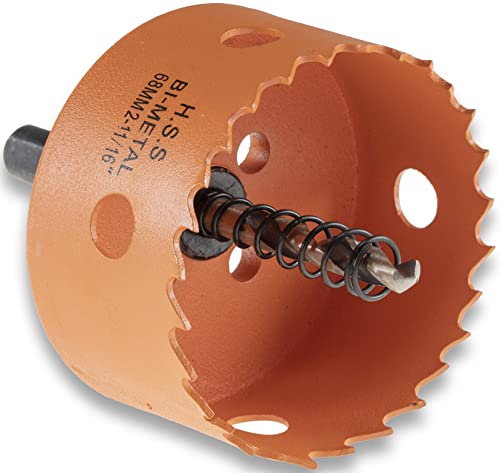 Lochsäge 68mm - Bohrer für Hohlwanddosen - mit Auswerfer Spirale - Bi-Metall Für Holz Kunststoff Trockenbau Schnitttiefe 38mm von ChiliTec