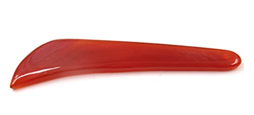 Chiloskit 11 cm natürlicher roter Achat Messer hochglanzpoliert Gold Silber Schmuck Hand Polieren Polierer (rot) von Chiloskit