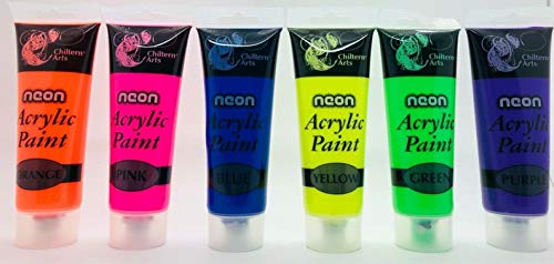 Chiltern Arts Neon-Acrylfarben, Set mit 6 Farben Chiltern Arts Neon-Acrylfarben, Set mit 6 Farben von Chiltern