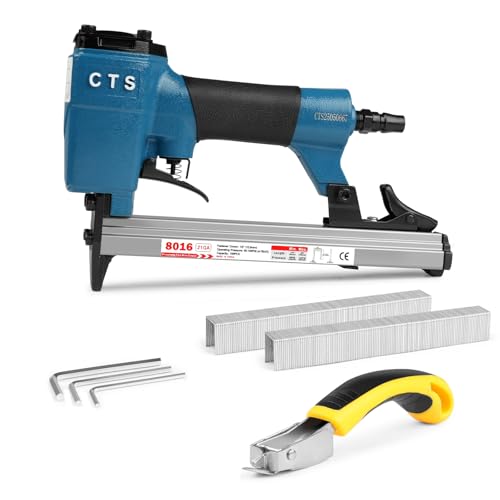 CTS 8016 Pneumatische Polsterheftpistole für 21 Gauge 80 Serie 1/2" (12,8 mm) Krone 1/4 Zoll bis 5/8 Zoll (6,0-16,0 mm) Länge Heftklammern, Lufthefter für Möbel und Innendekoration von China-top Silver