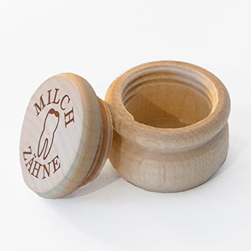 Chinchilla® Ahornholz-Milchzahndose mit individuellem Aufdruck | perfektes Andenken und Geschenk zur Taufe, Einschulung von Chinchilla