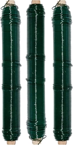 Grünlackierter Wickeldraht | 0,65 mm, 38 m Rolle | Langlebig und einfach zu handhaben | Ideal für Garten, Basteln und Floristik | Bindedraht in lebendigem Metall-grün Grünlackierter Wickeldraht | 0,65 mm, 38 m Rolle | Langlebig und einfach zu handhaben | Ideal für Garten, Basteln und Floristik | Bindedraht in lebendigem Metall-grün von Chinchilla