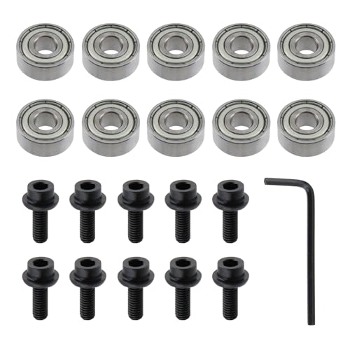 Chinflly Oberfräsen-Bit-Lager, oben montiertes Ersatzset, Kugellager-Führung für Oberfräsen-Bit-Lager, Reparatur-Ersatzzubehör-Set, 10 Stück Chinflly Oberfräsen-Bit-Lager, oben montiertes Ersatzset, Kugellager-Führung für Oberfräsen-Bit-Lager, Reparatur-Ersatzzubehör-Set, 10 Stück von Chinflly