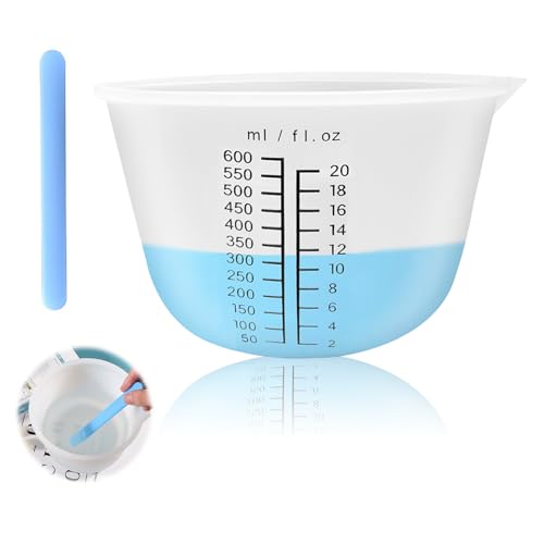 Silikon Messbecher mit Rührstab, 600 ML Große Silikon Messbecher Epoxidharz, Harz Messbecher für Epoxidharz, Wachsen, Klebewerkzeuge, Giessform Silikon für Gießformen, Basteln, Schmuckherstellung Silikon Messbecher mit Rührstab, 600 ML Große Silikon Messbecher Epoxidharz, Harz Messbecher für Epoxidharz, Wachsen, Klebewerkzeuge, Giessform Silikon für Gießformen, Basteln, Schmuckherstellung von Chingcoo