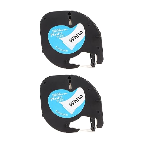 Chiyyak 2 Stück Etikettenband, 12 Mm Breit, 13 Fuß Lang, Wasserfest, ölbeständig, Schwarz auf weiß, Etikettierband für LM210D LP420 LM500TS Chiyyak 2 Stück Etikettenband, 12 Mm Breit, 13 Fuß Lang, Wasserfest, ölbeständig, Schwarz auf weiß, Etikettierband für LM210D LP420 LM500TS von Chiyyak