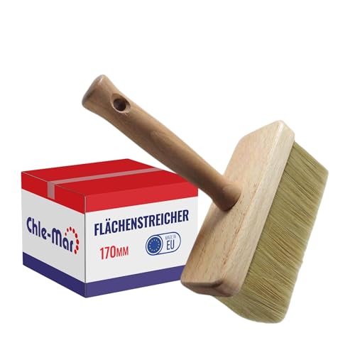 Chle-Mar - Malerpinsel Flächenstreicher 170mm – Lackpinsel, Paint Brush & Ölpinsel für Wandfarbe & Lack – Breiter Lackierpinsel & Maler Pinsel von Chle-Mar