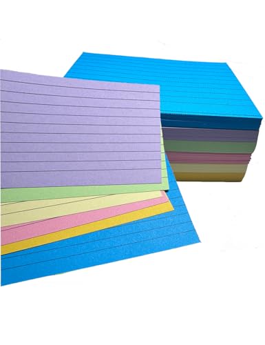 Karteikarten, liniert, Karteikarten, farbiges Papier, Revisionskarten, buntes Papier, Karteikarten für Schule, Studium, Büro, Arbeit, Schule, Lernen, 300 Stück Karteikarten, liniert, Karteikarten, farbiges Papier, Revisionskarten, buntes Papier, Karteikarten für Schule, Studium, Büro, Arbeit, Schule, Lernen, 300 Stück von Chliinl